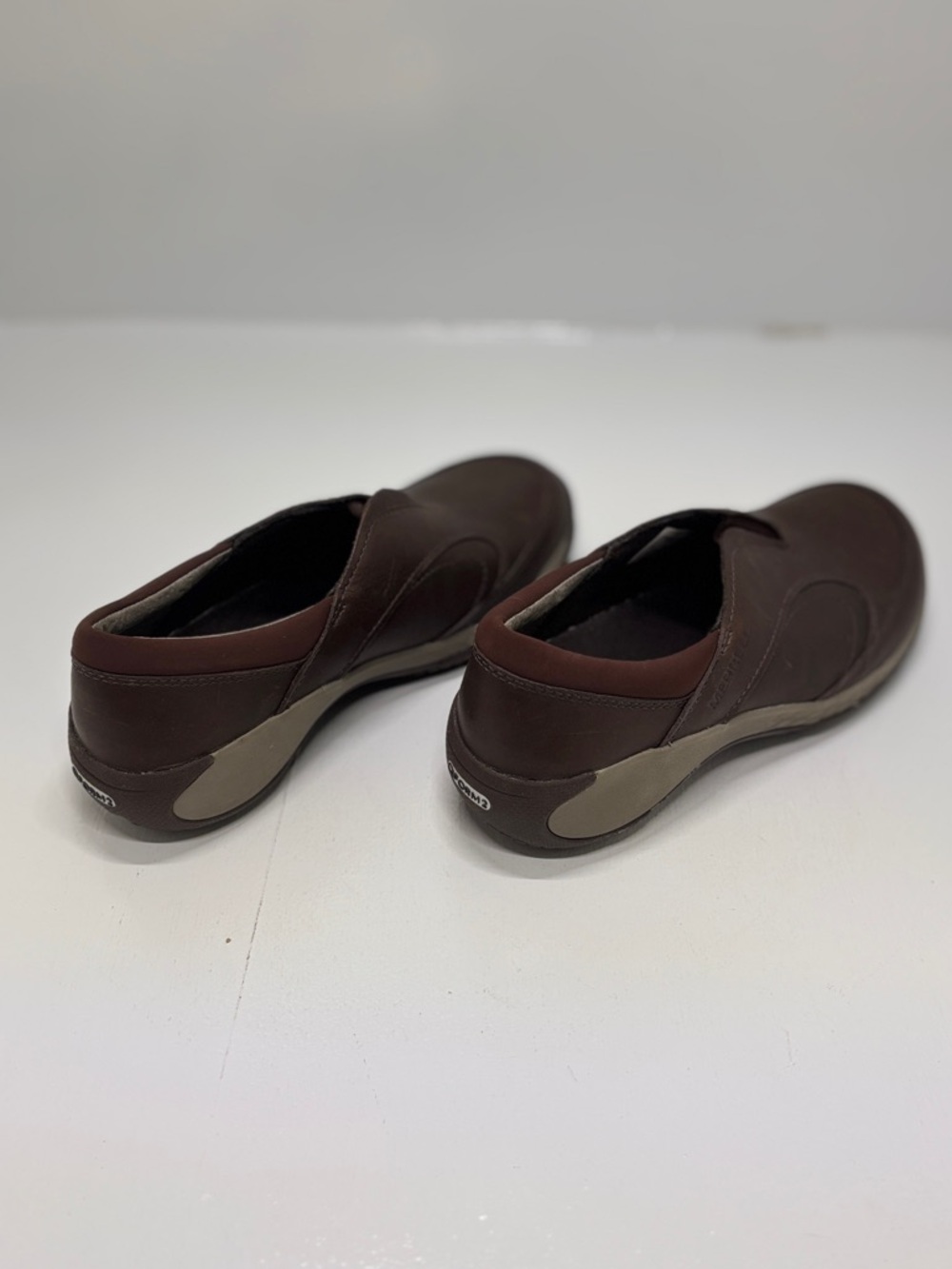 Merrell Women’s Espresso Brown Leather Slip-On Comfort Shoes Air Cushion Size 5 - Picture 10 of 13